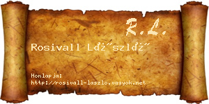 Rosivall László névjegykártya