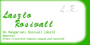 laszlo rosivall business card