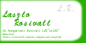 laszlo rosivall business card